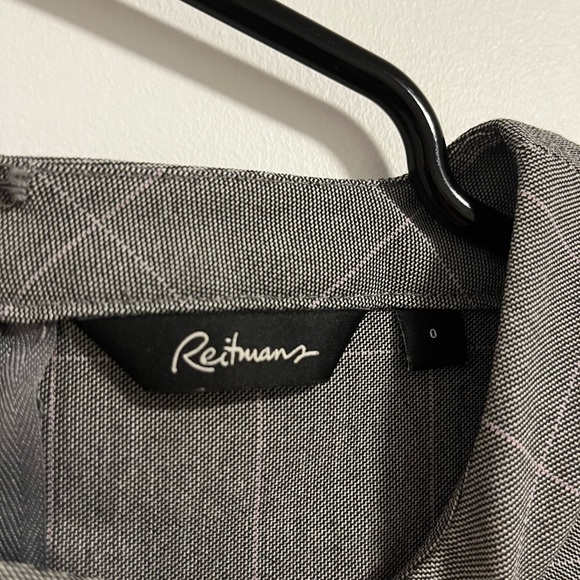 Reitmans slim fit office grey with purple square - Picture 4 of 11